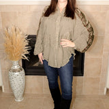 Bohemian Elegance Stonewashed Top - Evergreen Boutique