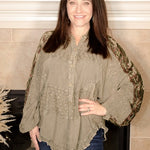 Bohemian Elegance Stonewashed Top - Evergreen Boutique