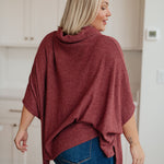 Forgive Me Cowl Neck Poncho - Evergreen Boutique