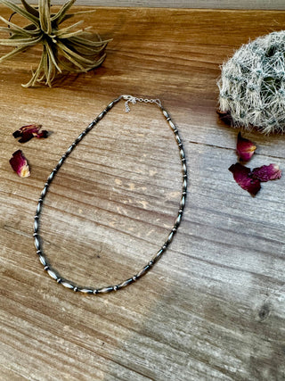 Mini Torpedo choker Sterling Silver Pearls