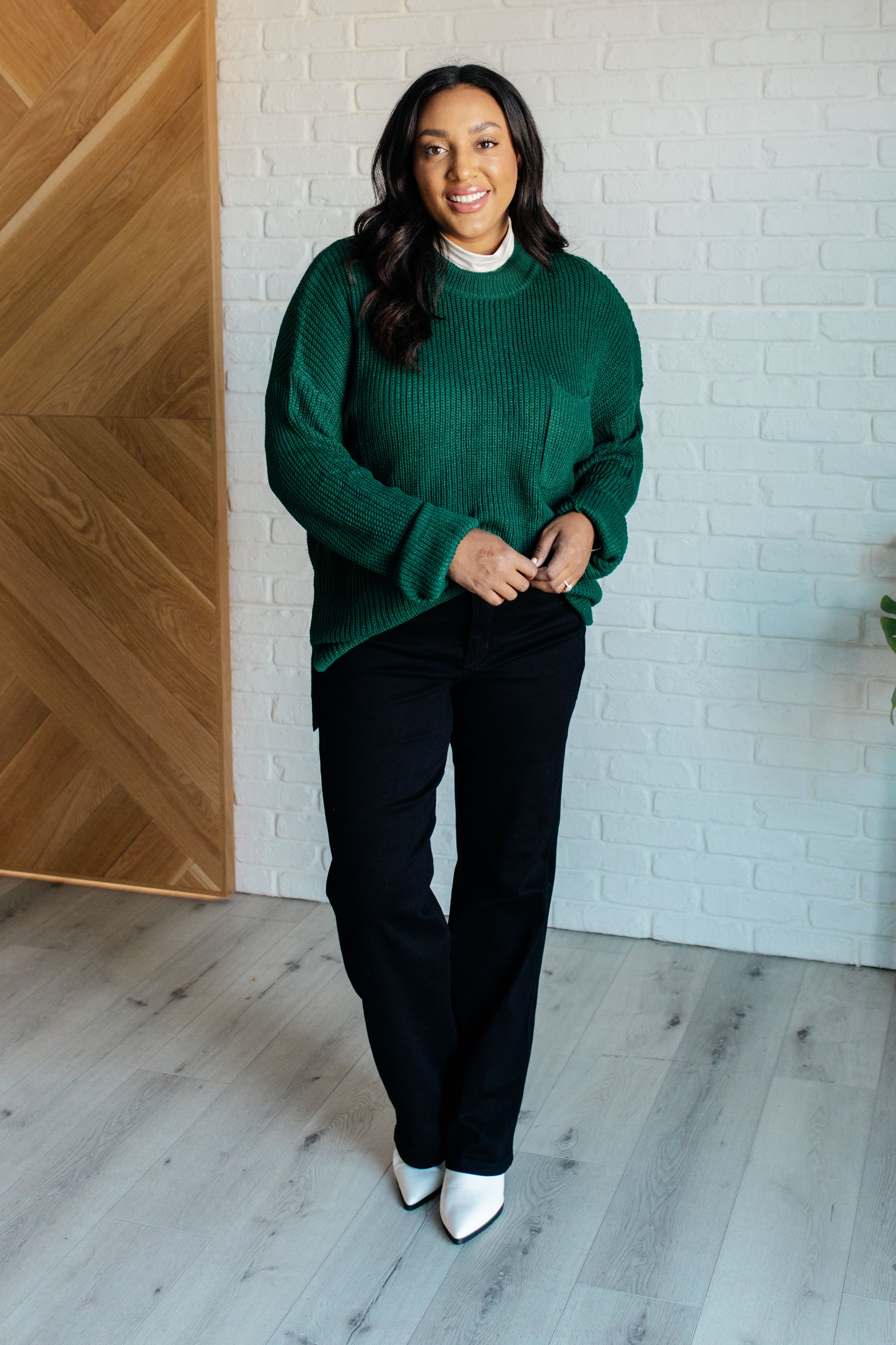 Hero of the Hour Crew Neck Sweater - Evergreen Boutique