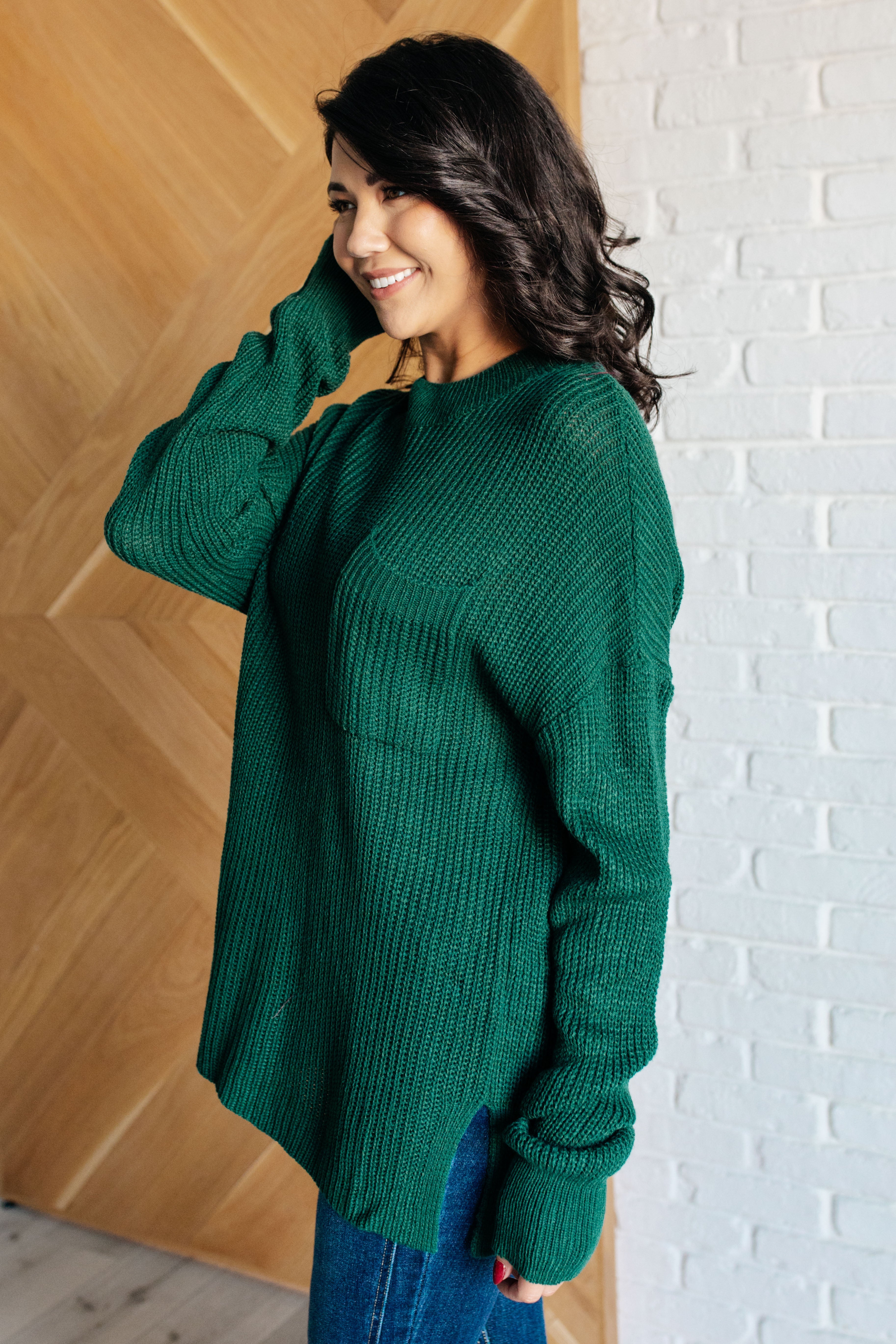 Hero of the Hour Crew Neck Sweater - Evergreen Boutique