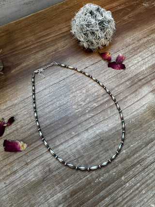 Mini Torpedo choker Sterling Silver Pearls