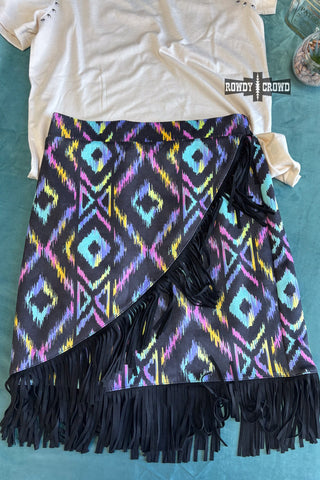Far Out Fringe Skirt - Evergreen Boutique