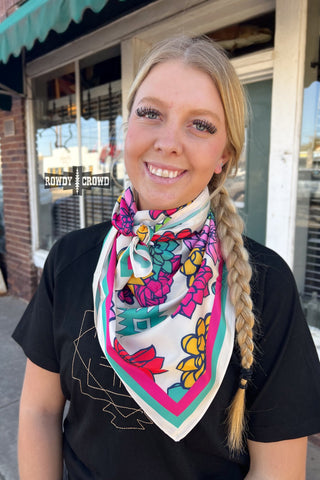Fabulous Flower Wild Rag/ Scarf - Evergreen Boutique