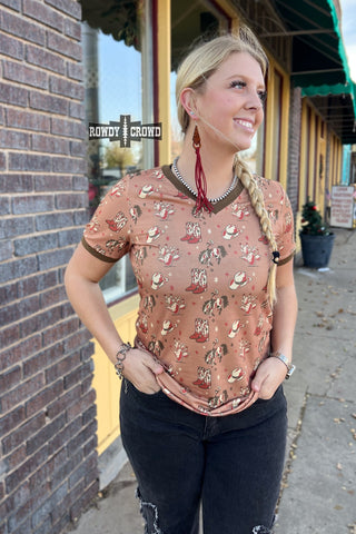 Cowboy Ringer Tee - Evergreen Boutique