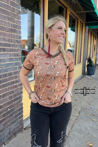 Cowboy Ringer Tee - Evergreen Boutique