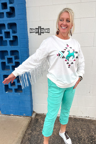 Casanova Sequin Fringe Sweater - Evergreen Boutique