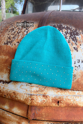 TURQUOISE-Shine Bright Beanie - Evergreen Boutique