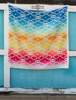 Aztec Rainbow Wild Rag/ Scarf - Evergreen Boutique