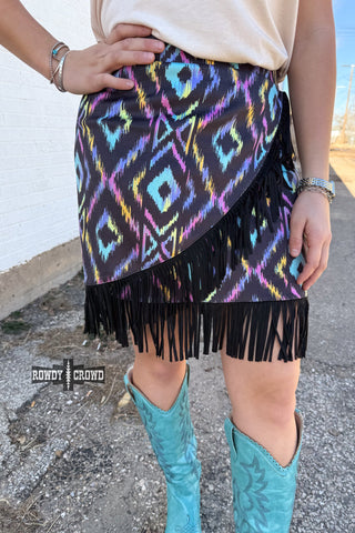 Far Out Fringe Skirt - Evergreen Boutique