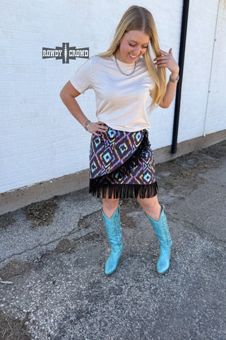 Far Out Fringe Skirt - Evergreen Boutique