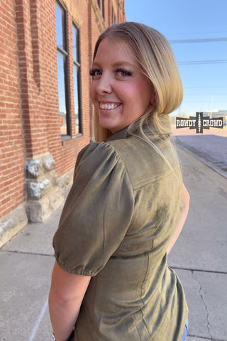 Olive Calaboose Top - Evergreen Boutique
