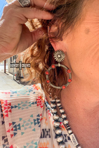 Red Hondo Earrings - Evergreen Boutique