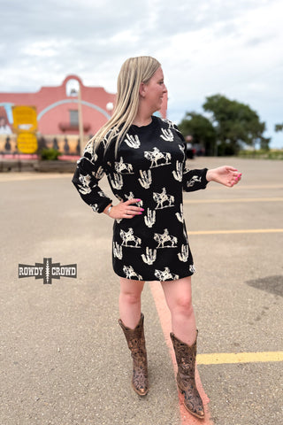 Sweet Saguaro Sweater Dress - Evergreen Boutique