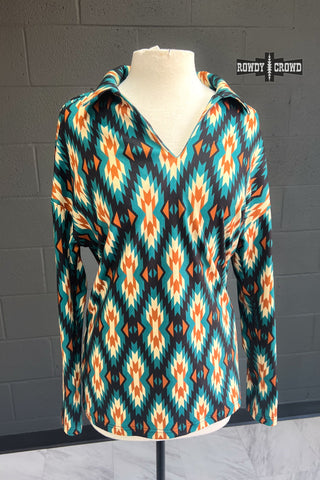 Aztec Valley Top - Evergreen Boutique
