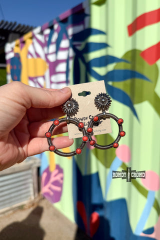 Red Hondo Earrings - Evergreen Boutique