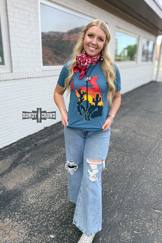 Bowie Bronc Tee - Evergreen Boutique