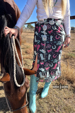 Western Sky Skirt - Evergreen Boutique