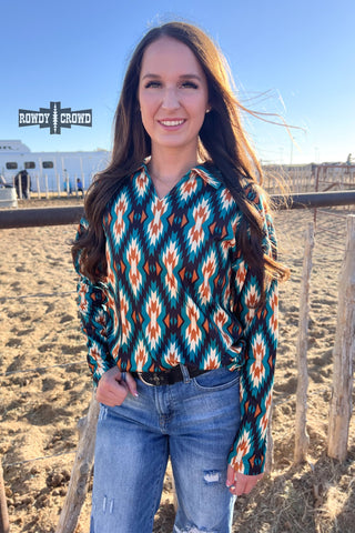 Aztec Valley Top - Evergreen Boutique