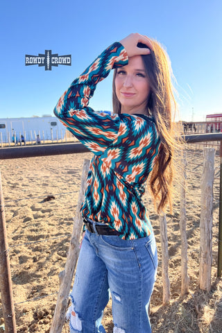 Aztec Valley Top - Evergreen Boutique