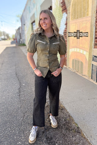 Olive Calaboose Top - Evergreen Boutique