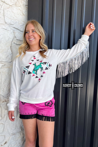 Casanova Sequin Fringe Sweater - Evergreen Boutique