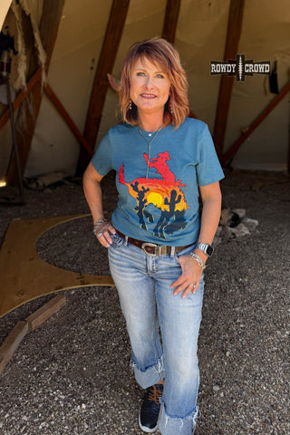 Bowie Bronc Tee - Evergreen Boutique