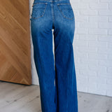 Judy Blue Eliza High Rise Control Top Retro Wide Leg Jeans - Evergreen Boutique