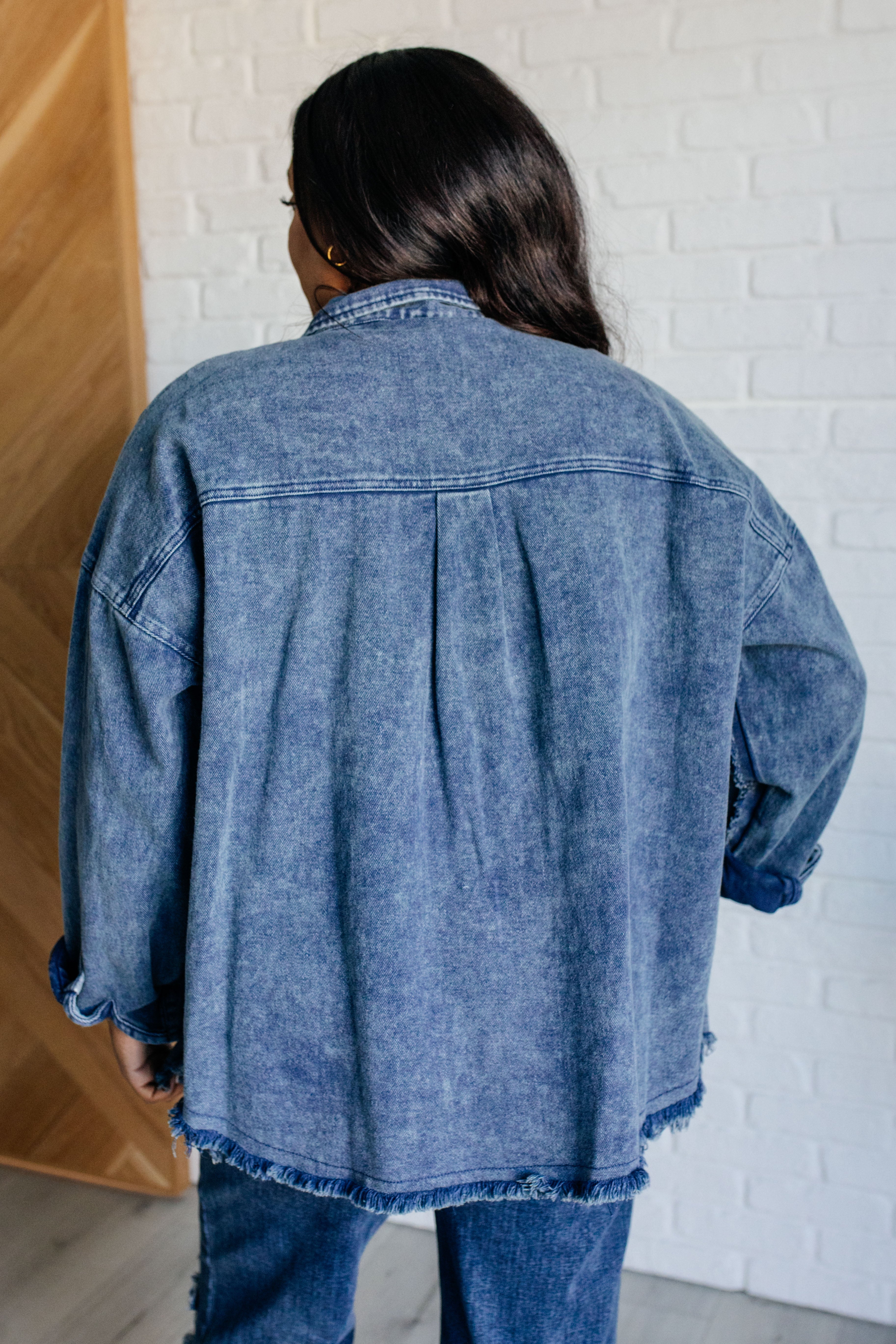 Just In Case Mineral Wash Shacket - Evergreen Boutique