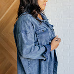 Just In Case Mineral Wash Shacket - Evergreen Boutique