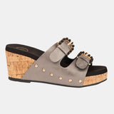 Modapasso Brianna Cork Design Wedge Sandal