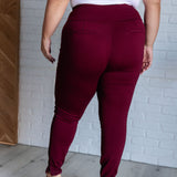 Magic Skinny 28" Pants in Wine - Evergreen Boutique