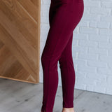 Magic Skinny 28" Pants in Wine - Evergreen Boutique