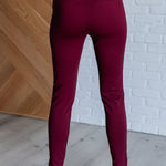 Magic Skinny 28" Pants in Wine - Evergreen Boutique