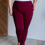 Magic Skinny 28" Pants in Wine - Evergreen Boutique