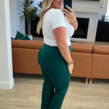 Dear Scarlett Magic Straight Pants in Hunter Green - Evergreen Boutique