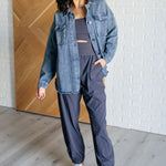 Just In Case Mineral Wash Shacket - Evergreen Boutique