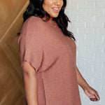 Relaxing Away Dolman Sleeve Knit Top in Coffee - Evergreen Boutique