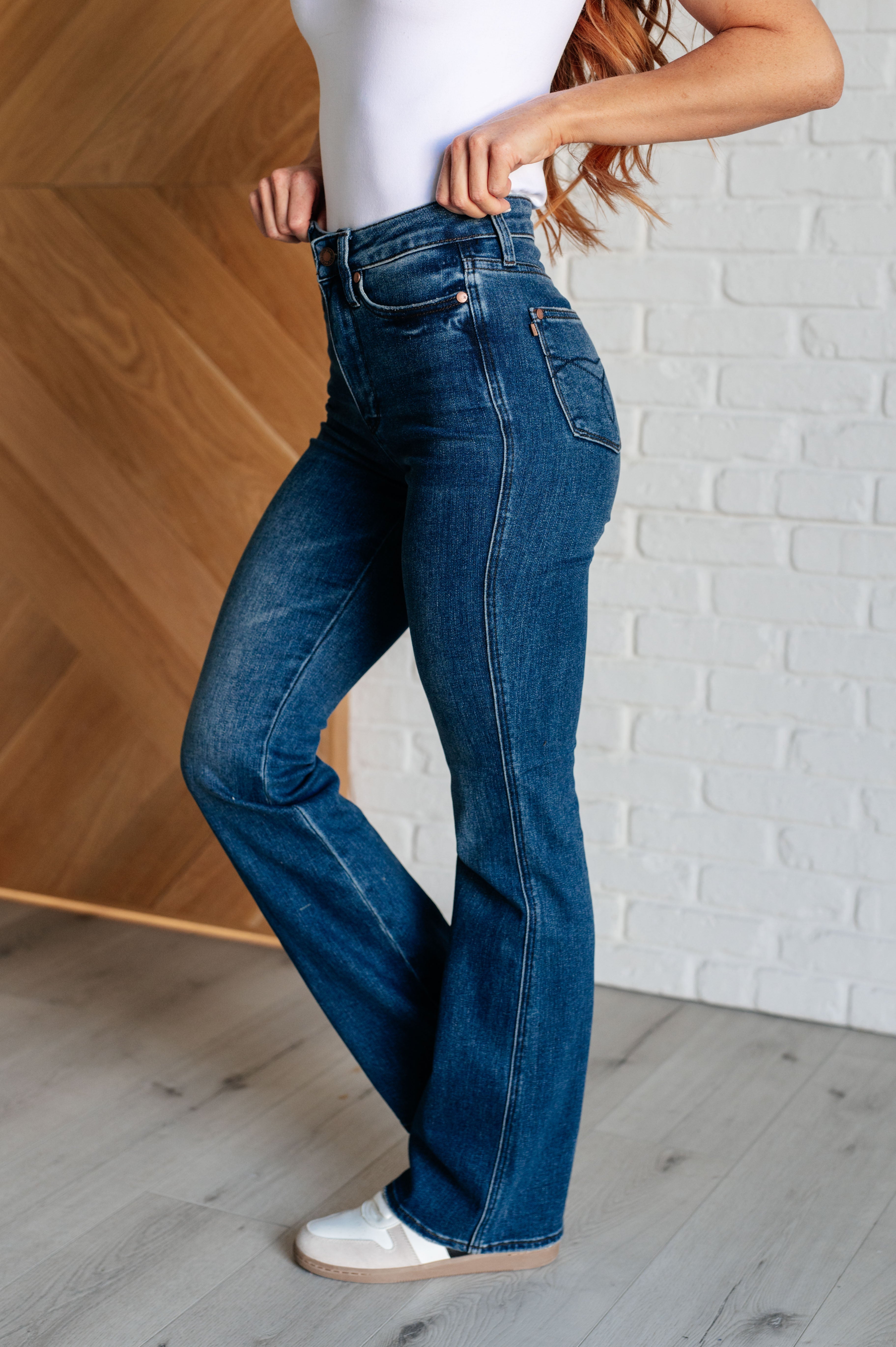 Judy Blue Santana High Rise Control Top Bootcut Jeans - Evergreen Boutique