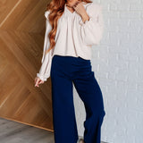 Magic Wide Leg Crop Pants in Navy - Evergreen Boutique