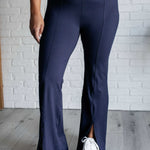 Stamina Stride Flare Leggings in Navy - Evergreen Boutique