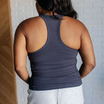 Truly Loyal Racerback Tank in Charcoal - Evergreen Boutique