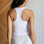 Truly Loyal Racerback Tank in White - Evergreen Boutique