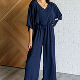 Up to Something Wide Leg Jumpsuit - Evergreen Boutique