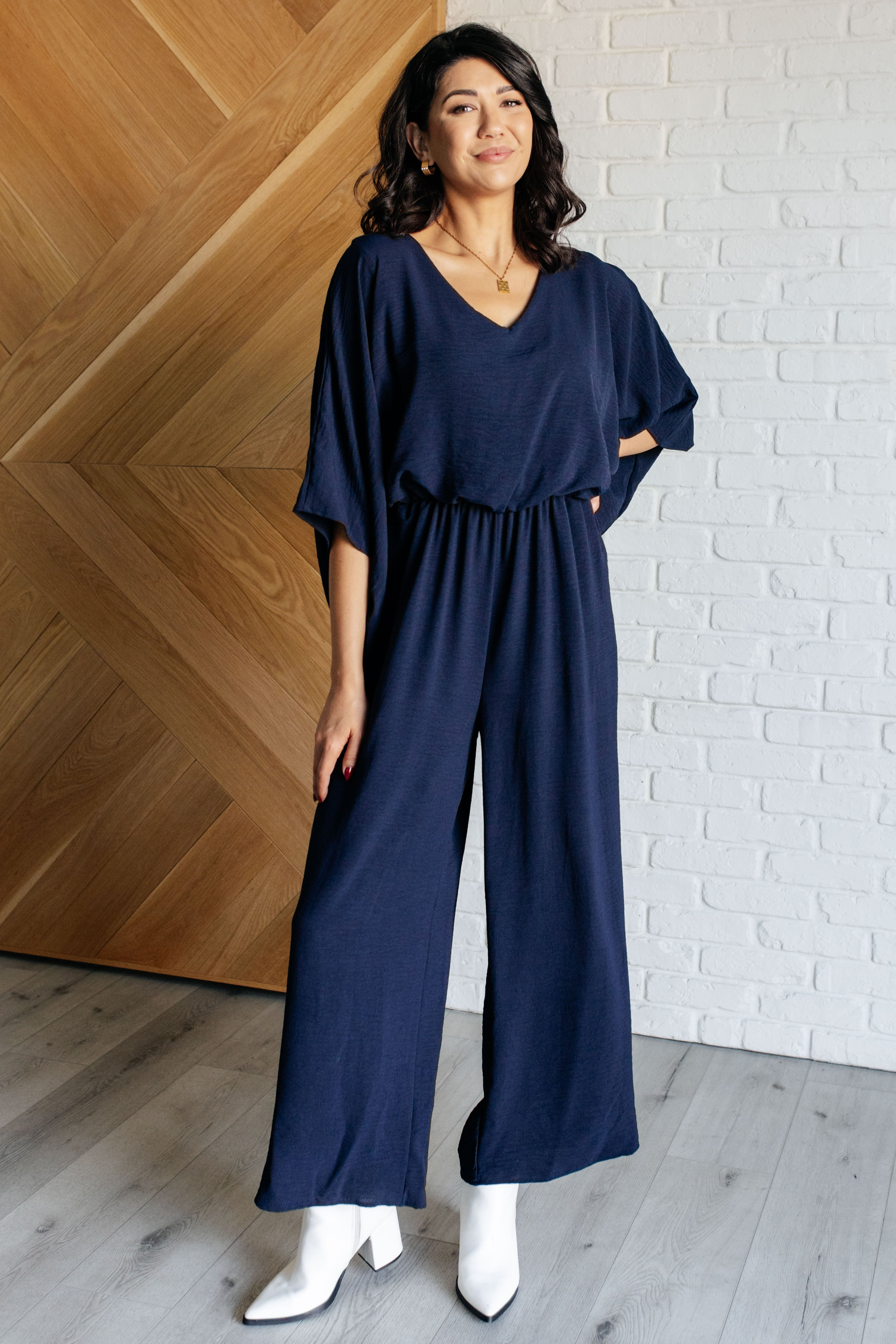 Up to Something Wide Leg Jumpsuit - Evergreen Boutique