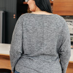 Warm Thoughts Ribbed Top in Charcoal - Evergreen Boutique