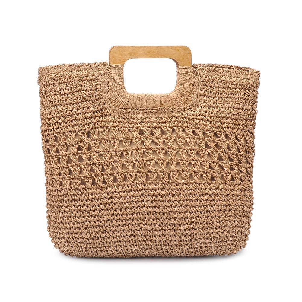 Rosario Straw Top Handle Tote - Evergreen Boutique