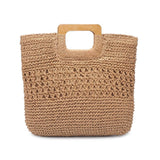 Rosario Straw Top Handle Tote - Evergreen Boutique