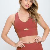 Two Piece Activewear Set with Cut-Out Detail-Evergreen Boutique